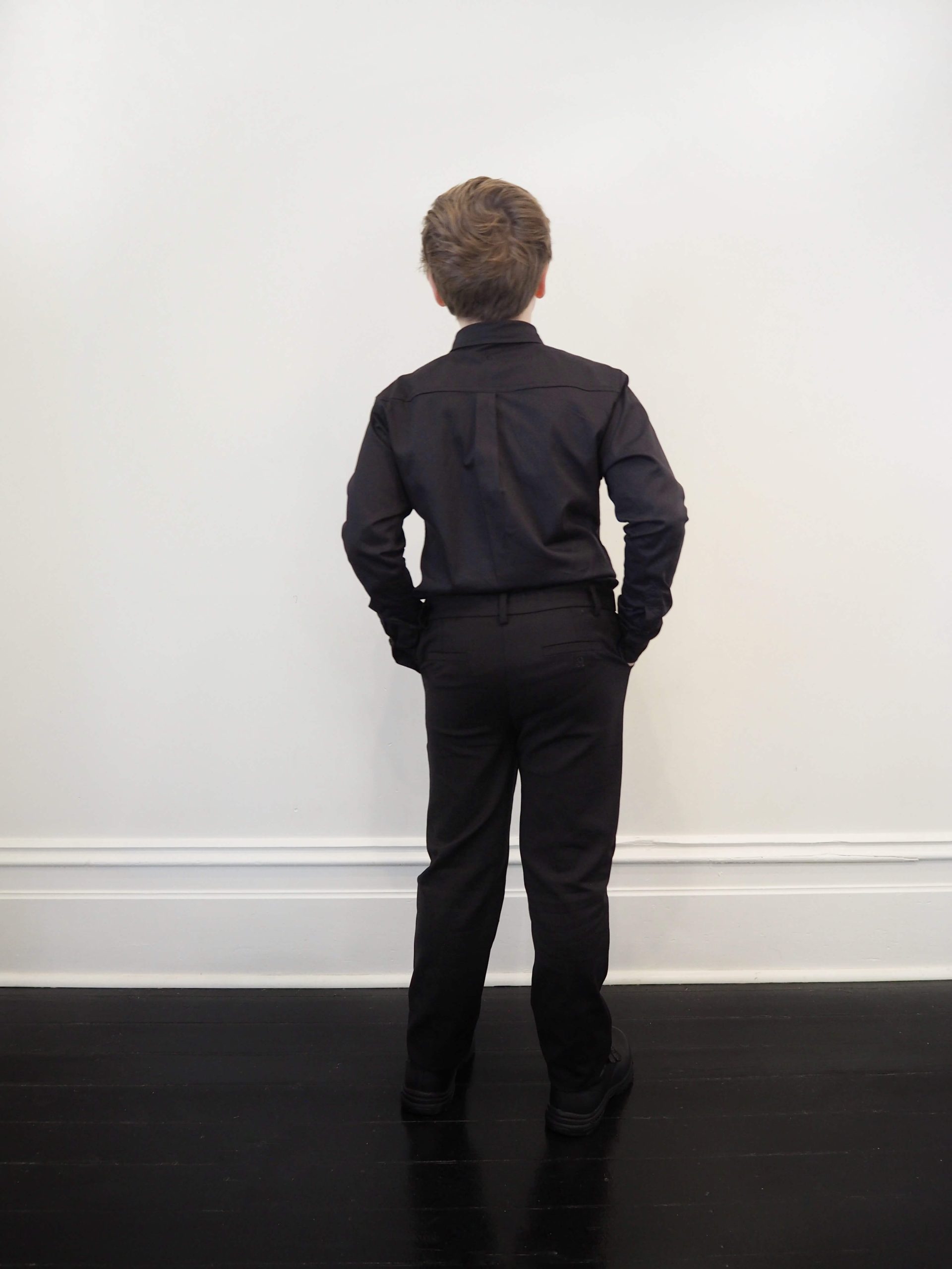 Boys Black Slim Fit Pant - Image 3