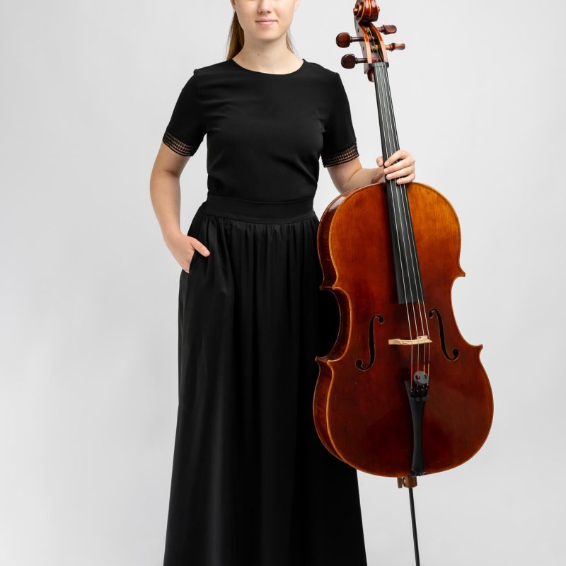 Long black ankle length skirt for girls