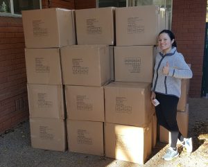 jacinda with cadenza apparel boxes  first delivery