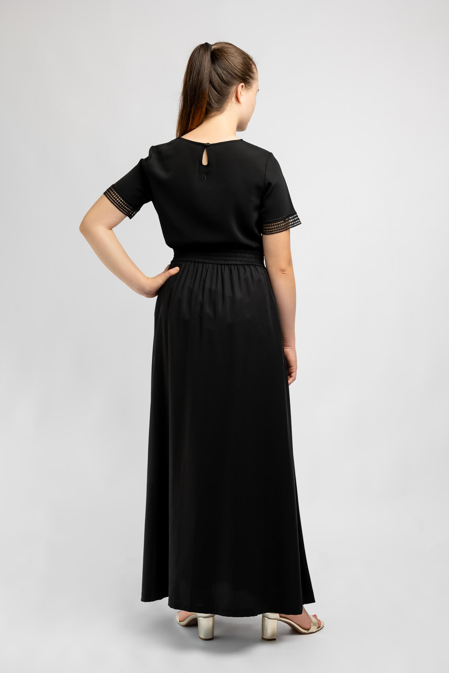 Long black skirt for orchestra best sale